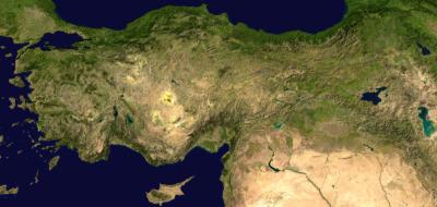 Satellite Image of Anatolia